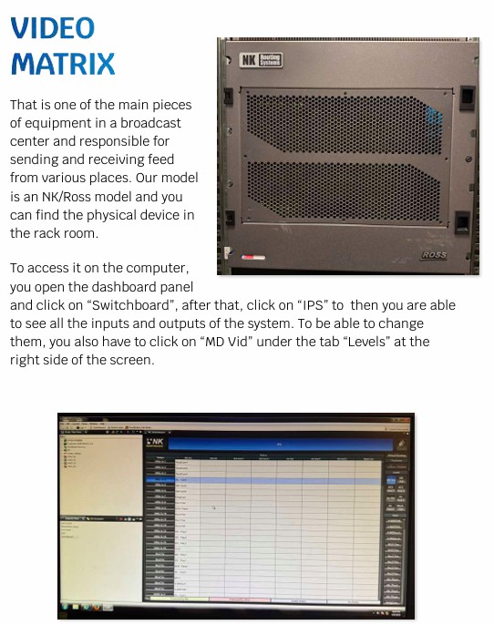 Video Matrix Infrastructure