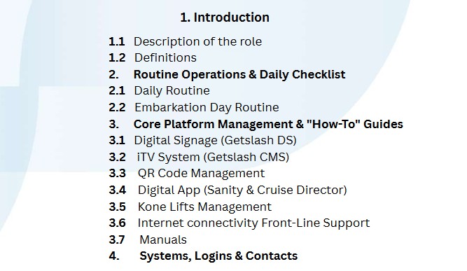SOP Structure Overview